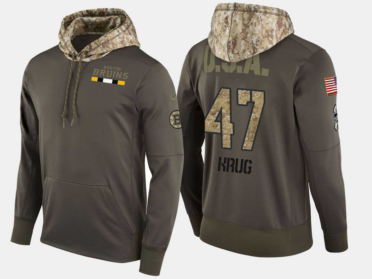 Nike Bruins 47 Torey Krug Olive Salute To Service Pullover Hoodie,We sell and wholesale Nike Bruins 47 Torey Krug Olive Salute To Service Pullover Hoodie on line form chian!